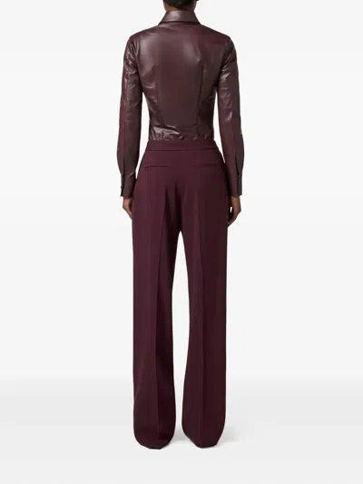 Elisabetta Franchi Buttoned Shirt In Burgundy