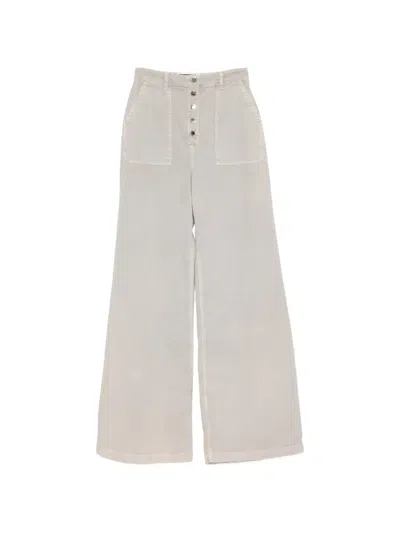 Elisabetta Franchi Button-up Jeans In Neutral