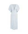 Elisabetta Franchi Light Blue Midi Dress With V-neck