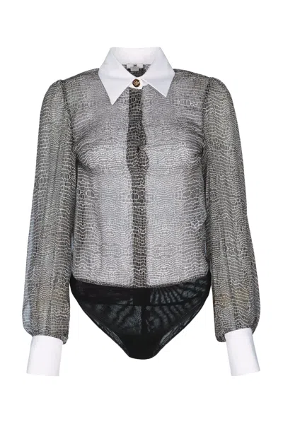 ELISABETTA FRANCHI CAMCIA BODY PITONE
