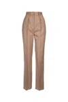 Elisabetta Franchi Trousers Featuring Back Pockets And Belt Loops In Beige