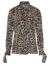 Elisabetta Franchi Leopard-print Georgette Shirt In Animalier
