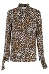 Elisabetta Franchi Leopard-print Georgette Shirt In Animalier