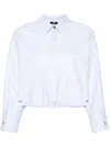 Elisabetta Franchi Monogram-embroidered Shirt In Blu