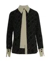 Elisabetta Franchi Georgette Blouse With Two-colour Print