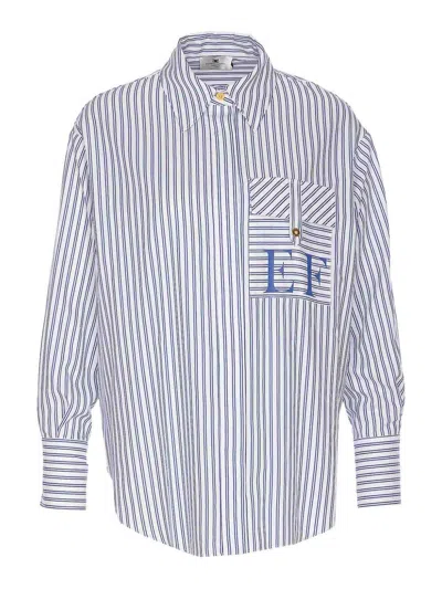 Elisabetta Franchi White And Blue Shirt