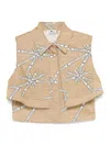 Elisabetta Franchi Cropped Beige And White Structured Shirt