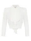 Elisabetta Franchi Elegant White Shirt With Rear Tie
