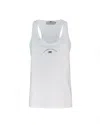 Elisabetta Franchi Canotta In Jersey Con Logo In White