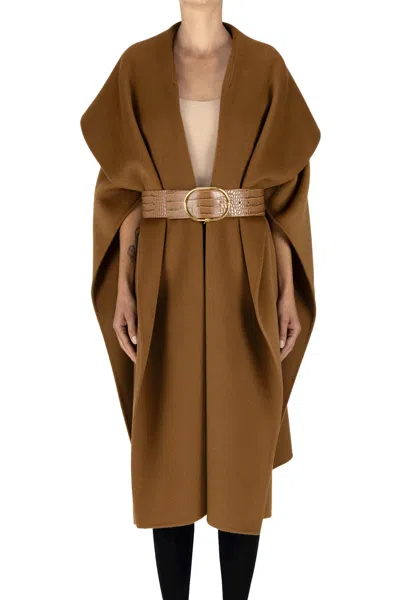 Elisabetta Franchi Cape Coat In Multi