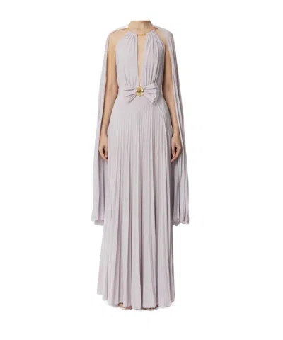 Elisabetta Franchi Cape Dress Dress In White