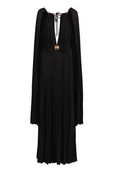 Elisabetta Franchi Cape-style Dress In Black
