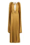 Elisabetta Franchi Cape-style Dress In Yellow