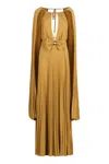 Elisabetta Franchi Cape-style Dress In Yellow