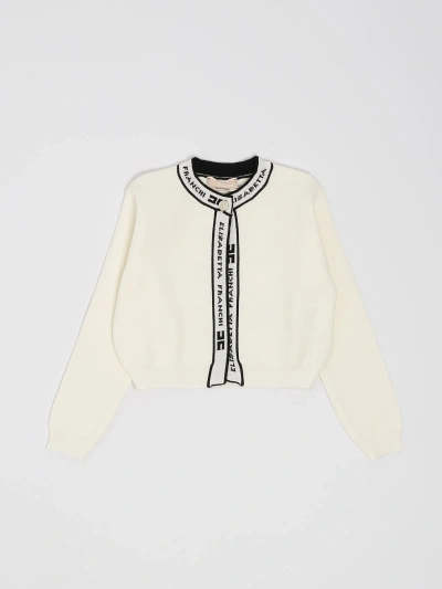 Elisabetta Franchi Kids' Cardigan Cardigan In Burro-nero