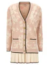 Elisabetta Franchi V-neckline Long Sleeve Floral Dress