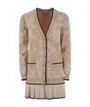 Elisabetta Franchi Knitted Dress In Nude