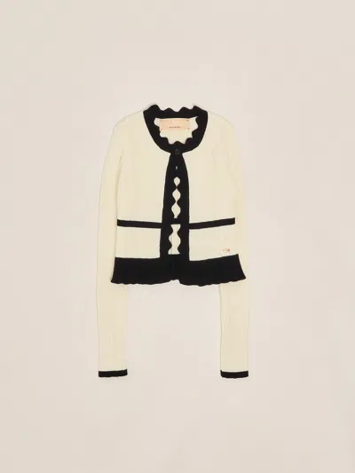 Elisabetta Franchi Kids' Cardigan Tricot Cardigan In White