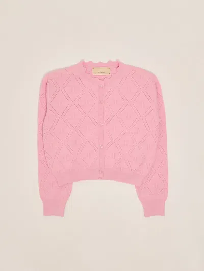 Elisabetta Franchi Babies' Cardigan Tricot Cardigan In Pink