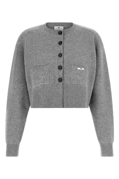 Elisabetta Franchi Cardigan Tricot In Gray