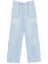 Elisabetta Franchi Cargo Jeans In Blue