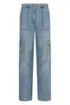 Elisabetta Franchi Cargo Jeans In Denim
