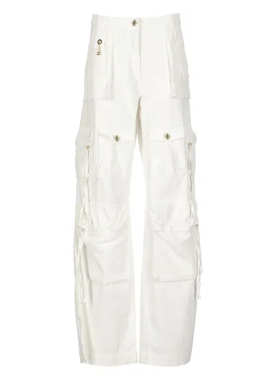 Elisabetta Franchi Cargo Jeans In White