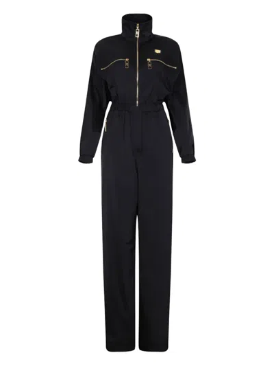 Elisabetta Franchi Cargo Jumpsuit In Black