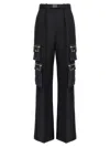 Elisabetta Franchi High-waisted Black Trousers With Cargo Pockets In Nero