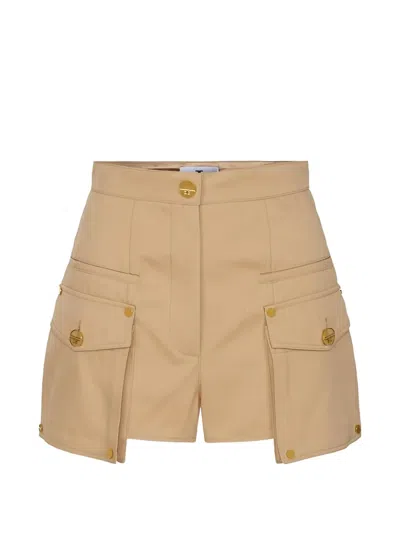 Elisabetta Franchi Cargo-pocket Shorts In Neutral