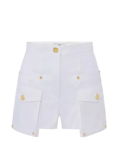 Elisabetta Franchi Cargo-pocket Shorts In White
