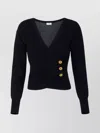 Elisabetta Franchi Cashmere Blend Jumper With Jewel Buttons