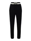 Elisabetta Franchi Knitted Tapered Trousers In Blanco