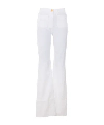 Elisabetta Franchi Casual Pants With Belt Loops In White