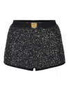 Elisabetta Franchi Sequin-embellished Mini Shorts In Silver