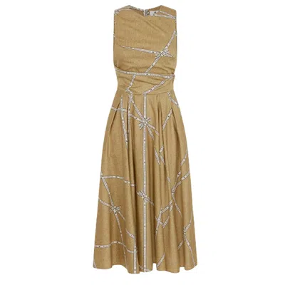 ELISABETTA FRANCHI CASUAL WOMAN CLOTHES ELISABETTA FRANCHI - DRESS - BEIGE