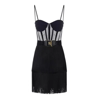 ELISABETTA FRANCHI CASUAL WOMAN CLOTHES ELISABETTA FRANCHI - DRESS - BLACK