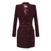 Elisabetta Franchi Casual Woman Clothes  - Dress - Burgundy In Brown