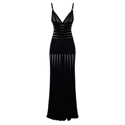 Elisabetta Franchi Casual Woman Clothes  - Knitted Dress - Black
