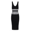 Elisabetta Franchi Form-fitting Knit Midi Dress In Black