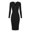 Elisabetta Franchi Casual Woman Clothes  - Knitted Dress - Black In Black