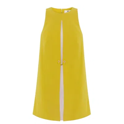 Elisabetta Franchi Casual Woman Clothes  - Mustard Dress In Sand