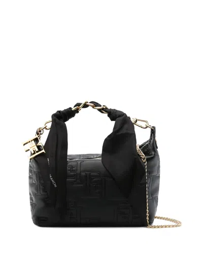 Elisabetta Franchi Chain Bag With Foulard In Black