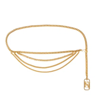 Elisabetta Franchi Chain Belt In Gold