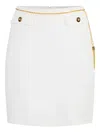 Elisabetta Franchi Chain-belt Mini Skirt In White