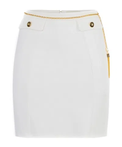 ELISABETTA FRANCHI CHAIN-BELT MINI SKIRT