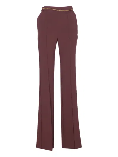 ELISABETTA FRANCHI CHAIN-BELT TROUSERS