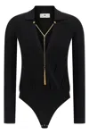 Elisabetta Franchi Chain-embellished Bodysuit In Black