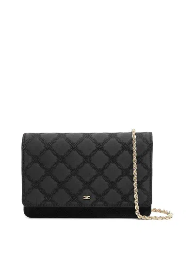 Elisabetta Franchi Chain Crossbody Bag In Black