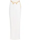Elisabetta Franchi Chain-detail Crepe Maxi Skirt In White